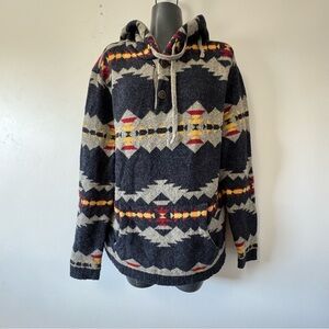 American Eagle Outfitters Red and Black Knit Sweater